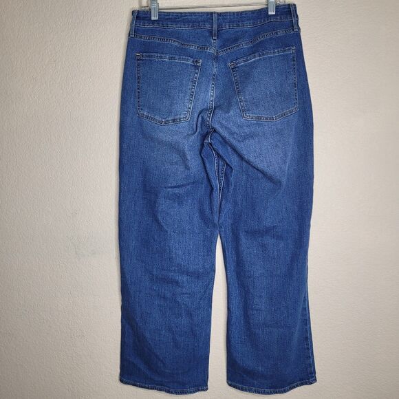Old Navy Womens High Rise Wow Wide Leg Jeans Sz 12 Blue Casual Baggy Pockets 90s - Picture 8 of 8